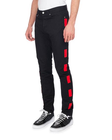 givenchy black skinny jeans side stripe|Givenchy Dash.